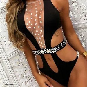 COPY - Sexy One Piece Transparent Monokini Black